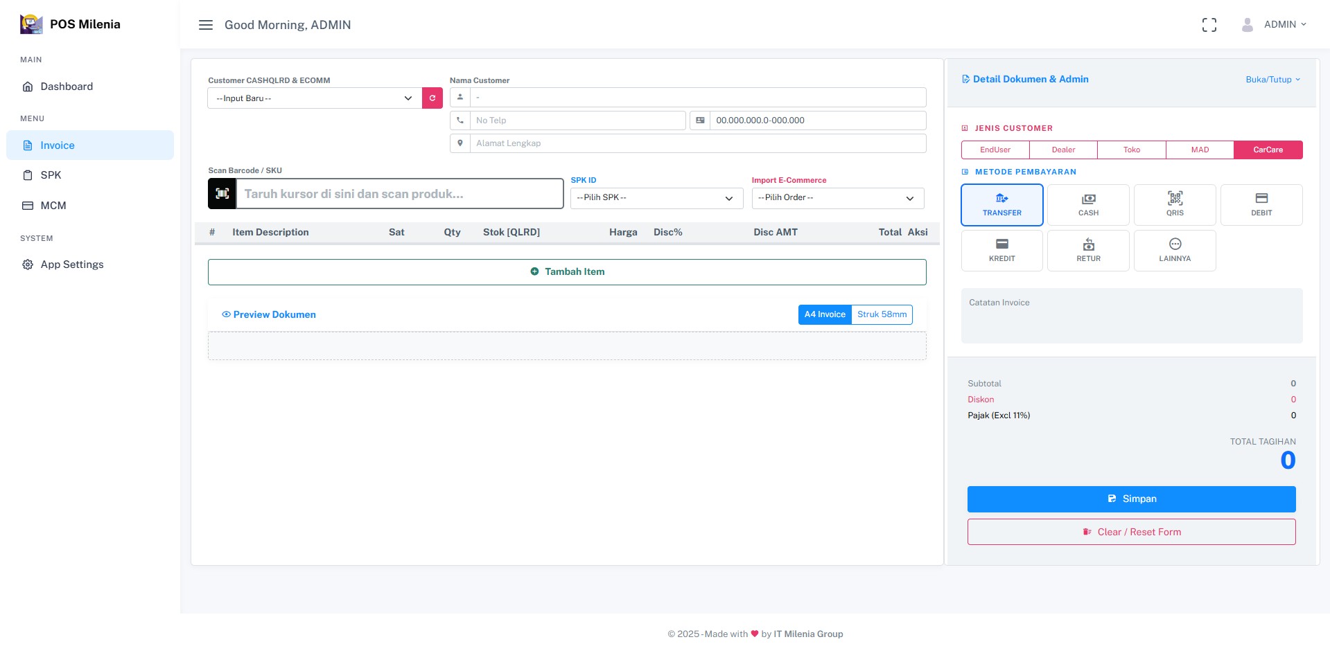 Sistem POS Kasir d'Cartail
